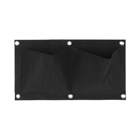 Wall Hanging Planting Bag Garden Vertical Planter Multi Pocket Wall Mount Living Growing Bag Felt Indoor Outdoor Pot Black Green
