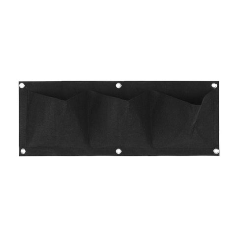 Wall Hanging Planting Bag Garden Vertical Planter Multi Pocket Wall Mount Living Growing Bag Felt Indoor Outdoor Pot Black Green