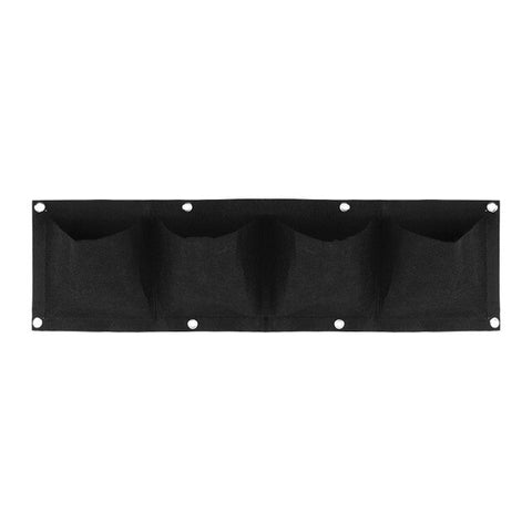 Wall Hanging Planting Bag Garden Vertical Planter Multi Pocket Wall Mount Living Growing Bag Felt Indoor Outdoor Pot Black Green