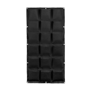 Wall Hanging Planting Bag Garden Vertical Planter Multi Pocket Wall Mount Living Growing Bag Felt Indoor Outdoor Pot Black Green