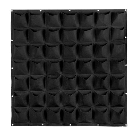 Wall Hanging Planting Bag Garden Vertical Planter Multi Pocket Wall Mount Living Growing Bag Felt Indoor Outdoor Pot Black Green