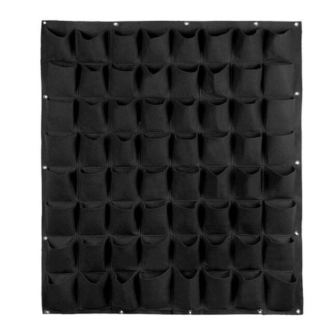 Wall Hanging Planting Bag Garden Vertical Planter Multi Pocket Wall Mount Living Growing Bag Felt Indoor Outdoor Pot Black Green