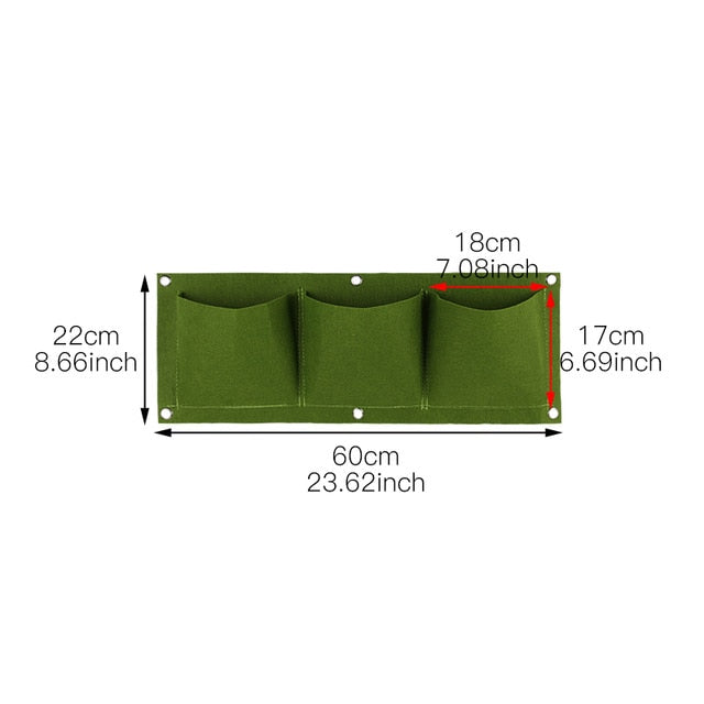Wall Hanging Planting Bags For Garden Vertical Green Grow Bag Outdoor Indoor Planter Multi Pocket Flower Vegetable Living Pots