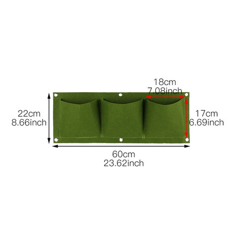Wall Hanging Planting Bags For Garden Vertical Green Grow Bag Outdoor Indoor Planter Multi Pocket Flower Vegetable Living Pots