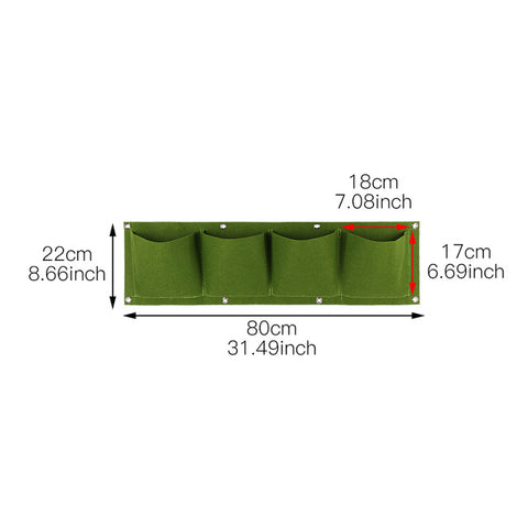 Wall Hanging Planting Bags For Garden Vertical Green Grow Bag Outdoor Indoor Planter Multi Pocket Flower Vegetable Living Pots