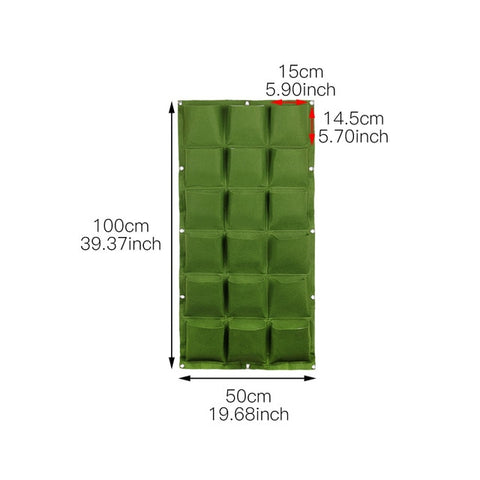 Wall Hanging Planting Bags For Garden Vertical Green Grow Bag Outdoor Indoor Planter Multi Pocket Flower Vegetable Living Pots