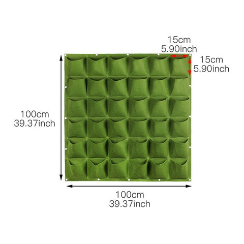 Wall Hanging Planting Bags For Garden Vertical Green Grow Bag Outdoor Indoor Planter Multi Pocket Flower Vegetable Living Pots