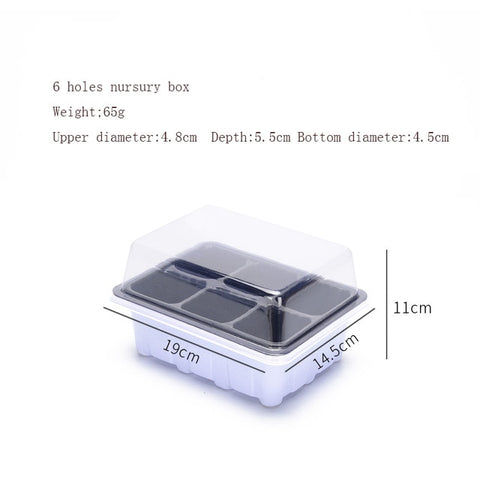 Grow Box 6/12 Holes Plastic Plant Pot Seedsplants Seedling Tray Garden Pots Nursery Box Indoor Hydroponics System To Grow Garden