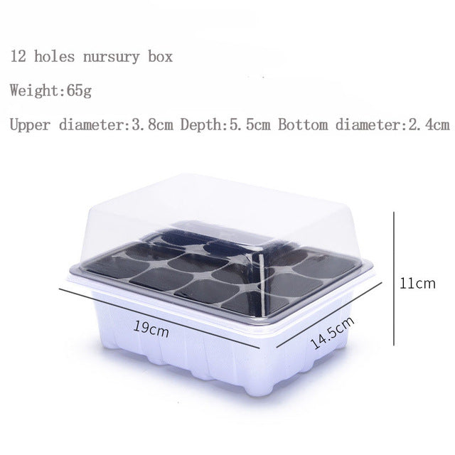 Grow Box 6/12 Holes Plastic Plant Pot Seedsplants Seedling Tray Garden Pots Nursery Box Indoor Hydroponics System To Grow Garden