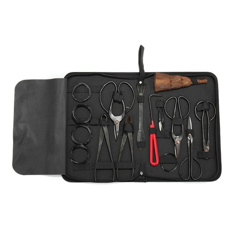 Bonsai Pruning Tool Set Shear Garden Extensive Cutter Carbon Steel Scissors Kit with Nylon Case for Home Garden Pruning Tools