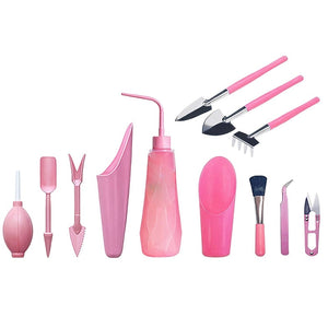 12 Pieces Mini Garden Hand Transplanting Succulent Tools Miniature Planting, Set for Indoor Fairy Care, Potting, Cactus, Housepl