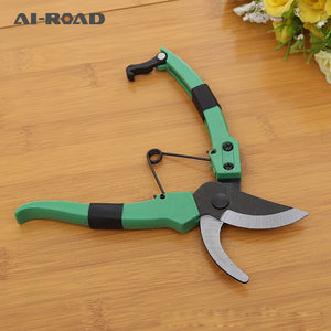 New product stainless steel gardening grafting tool fruit tree pruning tools  non-slip spring scissors  pruning shears
