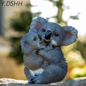 Y.DSHH Outdoor Garden Sculptures Koala Shape For Garden Decoration Waterproof Outdoor Animal Resin Yard Garden Decor Sculptures