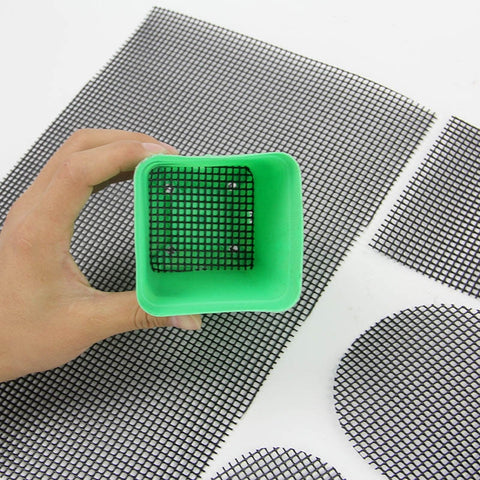 1 set of flowerpot hole mesh mats Bonsai basin bottom grid mat Multi-function Breathable gasket Gardening accessories