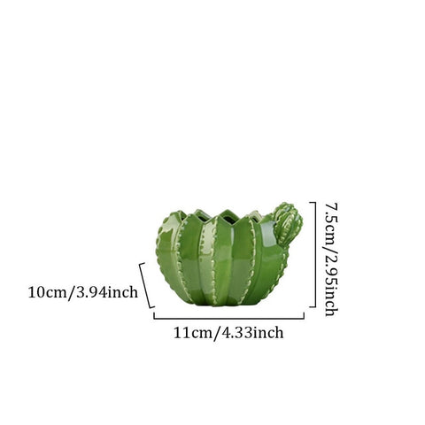 Cactus Ceramic Flower Pot Creative Plant Sculpture Crafts Decoration Succulent Plant Pot Home Decor Accessories Groot