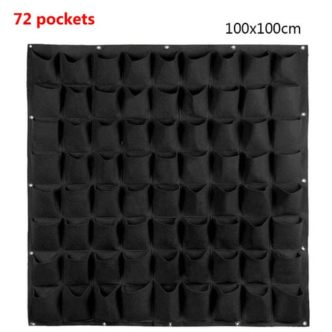 3/6//18/36 pocket Vertical garden plant Grow wall bags planter flower fabric pot indoor Hanging black tools home fabric Planting