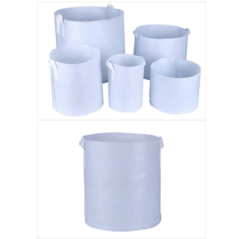 7 Sizes Round White Non-woven Fabric Pots Plant Pouch Root Container Grow Bag Aeration Container Garden Planter Accessories