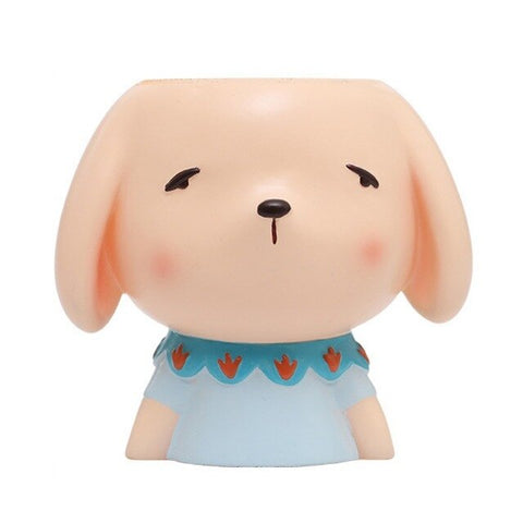 Home Decoration Accessories Enamel Flowerpot Cute Cartoon Girl Succulent Plant Flowerpot Desk Handicraft Bonsai Flower Pot