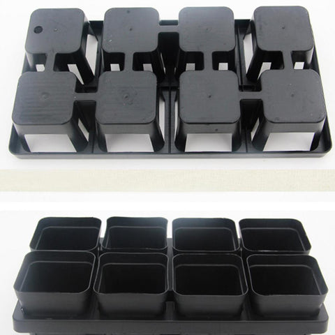 8-grid Plastic Flowerpot Tray Rectangle Flowerpot Bracket Gardening Accessories (without Flowerpot )-25