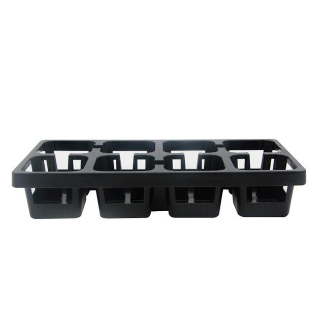 8-grid Plastic Flowerpot Tray Rectangle Flowerpot Bracket Gardening Accessories (without Flowerpot )-25