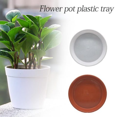 5pcs Plastic Garden Flower Pot Plant Saucers Water Tray Base Indoor Outdoor Accessory