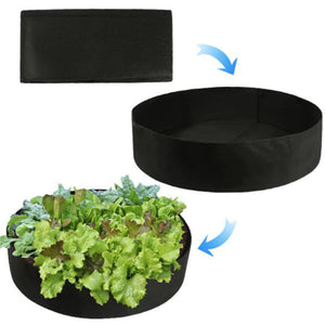 Indoor Plant Tool Felt Garden Bed 50 Gallons Round Planting Container Grow Bags Breathable Felt Fabric Planter Pot For Plants
