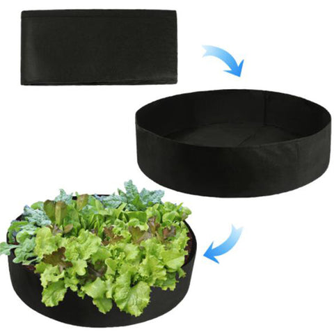 Indoor Plant Tool Felt Garden Bed 50 Gallons Round Planting Container Grow Bags Breathable Felt Fabric Planter Pot For Plants
