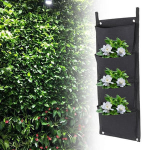4 Layer Wall Hanging Pocket Bag Garden Wall Flower Planting Bag Seedling Wall Flower Pot Planting Bag for Outdoor Indoor Garden
