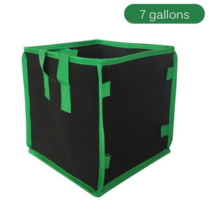 3/5/7/10 Gallon Square Non-Woven Plant Grow Bag Portable Plant Container With Double Handle Outdoor Garden Supplies For Indoor