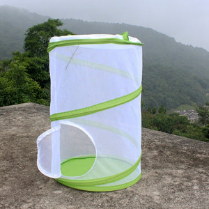 Anti-Insect Net Box Butterfly Observation Cage Pot Zipper Type Foldable Butterfly Habitat for Children Pratice Garden Tool