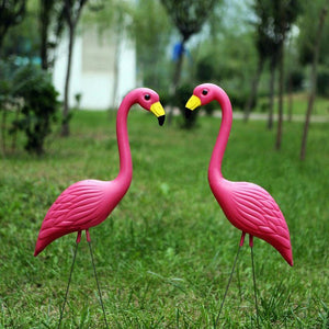 2Pcs PE Lifelike Artificial Flamingo Ornament For Home Garden Yard Lawn Art Christmas Wedding Ceremony Decoration